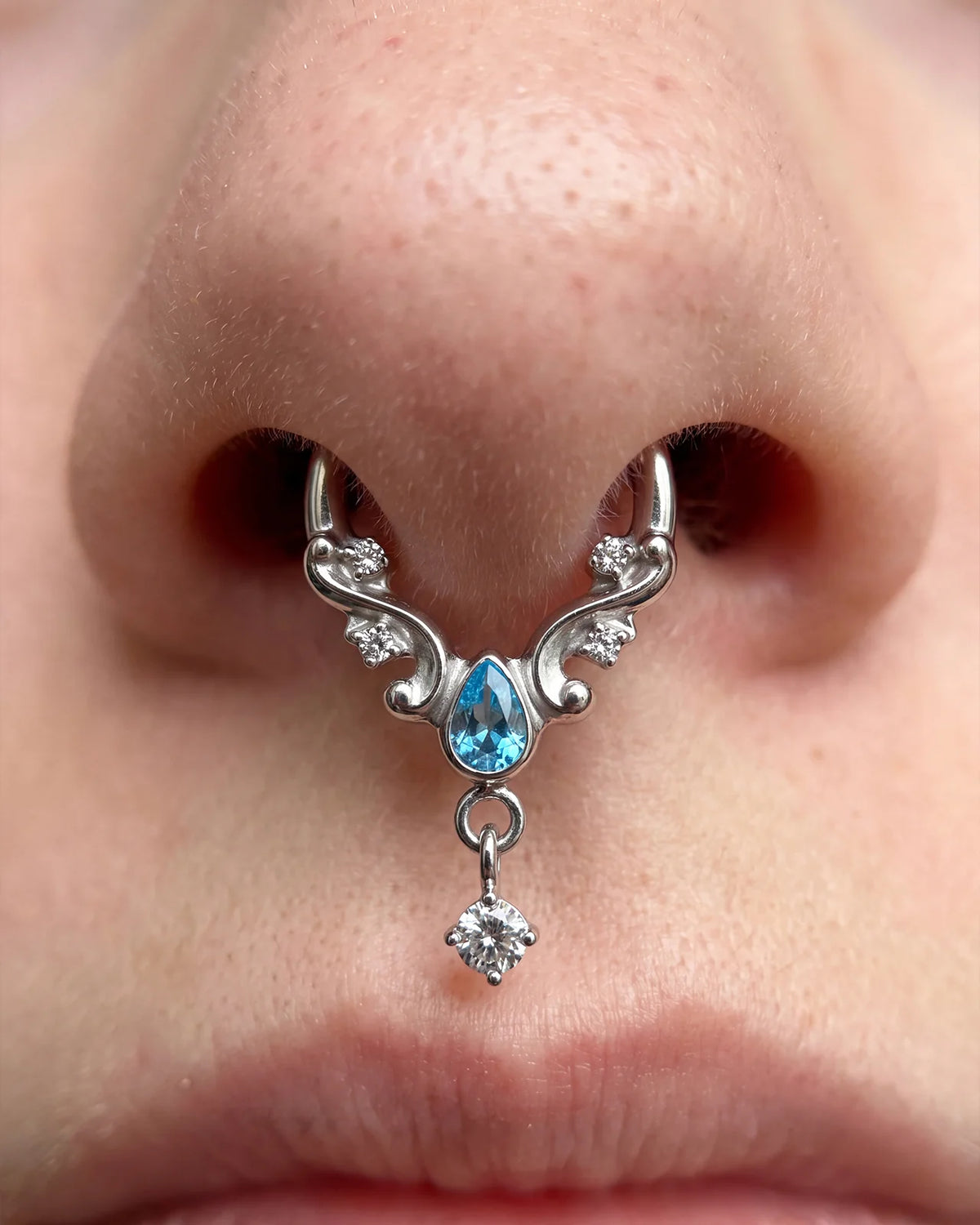 Regal Waltz Clicker Ring silver septum styling