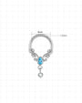 Regal Waltz Clicker Ring silver 8mm 16G size guide
