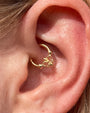 Royal Fleur Clicker Ring gold daith styling