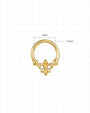 Royal Fleur Clicker Ring gold 8mm 16G size guide