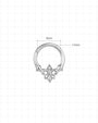 Royal Fleur Clicker Ring silver 8mm 16G size guide