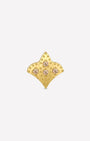 Royal Fleur Flatback Stud, gold tone with champagne stones, product view