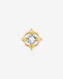 Star Halo Flatback Stud in gold tone, front view