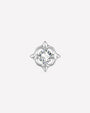 Star Halo Flatback Stud in silver tone, front view