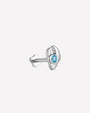 Tidal Claw silver ocean mist flatback stud side view
