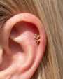 Wild Laurel Flatback Stud gold helix styling